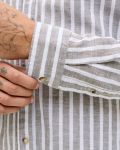 Camicia manica lunga lino Jack & Jones - vetiver - 3