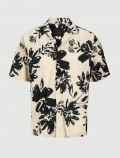Camicia manica corta casual Jack & Jones - panna nero - 0