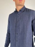 Camicia manica lunga lino Seinse - blu navy - 1