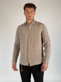 Camicia manica lunga lino Seinse - fango - 0