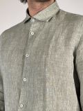 Camicia manica lunga lino Seinse - salvia - 1