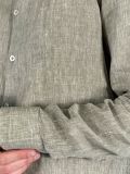 Camicia manica lunga lino Seinse - salvia - 3