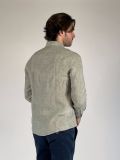 Camicia manica lunga lino Seinse - salvia - 4