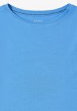 Maglia basica in cotone. scollo a bar... - azzurro - 1