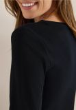 Maglia basica in cotone. scollo a bar... - nero - 2