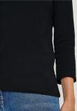 Maglia basica in cotone. scollo a bar... - nero - 3