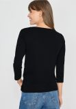 Maglia basica in cotone. scollo a bar... - nero - 6