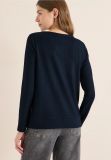 Maglia in felpa leggera. scollo a bar... - blu - 6