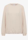 Blusa girocollo. orlo elastico. manic... - beige - 4