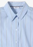 Camicia con orlo arrotondato. collo c... - blu - 2