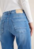 Jeans con risvolto. taglio aderente s... - light blue denim - 2