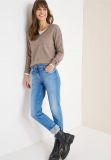 Jeans con risvolto. taglio aderente s... - light blue denim - 4