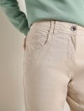 Pantalone a vita media. chiusura con ... - beige - 1