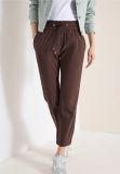 Pantalone con chiusura con coulisse, ... - cacao - 0