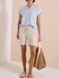 Bermuda con vita elasticizzata e coul... - beige - 2