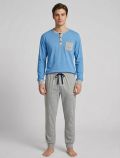 Pigiama lungo Lvb Man - blu polvere - 0