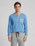 Pigiama lungo Lvb Man - blu polvere - 1