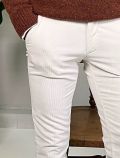 Pantalone casual - panna - 1