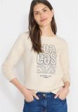Maglia girocollo manica lunga. vestib... - beige - 2