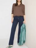 Blusa con scollo a v e maniche lunghe... - taupe - 2