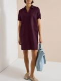 Abito camicia al ginocchio. scolo a v... - burgundy - 2