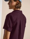 Abito camicia al ginocchio. scolo a v... - burgundy - 3