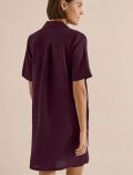 Abito camicia al ginocchio. scolo a v... - burgundy - 4