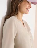 Camicia con maniche a tre quarti. sco... - beige - 1