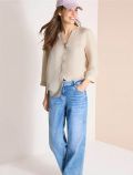Camicia con maniche a tre quarti. sco... - beige - 2
