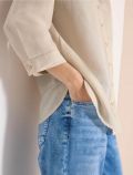 Camicia con maniche a tre quarti. sco... - beige - 3