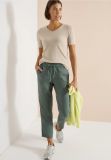 Pantalone a sigaretta in lino. vita e... - kaki - 3