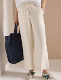 Pantaloni a palazzo alla caviglia. vi... - beige - 0