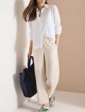 Pantaloni a palazzo alla caviglia. vi... - beige - 2