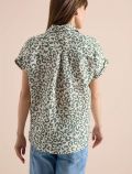 Camicetta manica corta con scollo a v... - beige - 3
