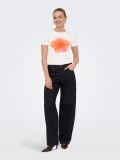 T-shirt manica corta Only - bianco arancio - 2