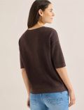 Pullover girocollo. maniche a tre qua... - marrone - 5