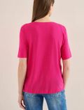Maglia con scollo a v. fondo elastici... - fucsia - 5