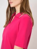 Polo manica corta. scollo a v - fucsia - 3