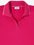 Polo manica corta. scollo a v - fucsia - 4