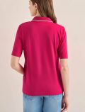 Polo manica corta. scollo a v - fucsia - 5