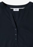 Blusa manica corta con scollo a v. ch... - blu - 1