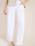 Jeans a vita alta. modello a palazzo.... - bianco - 0