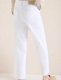 Jeans a vita alta. modello a palazzo.... - bianco - 5