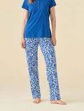 Pigiama manica corta e pantalone lungo Noidinotte - bianco blu - 3