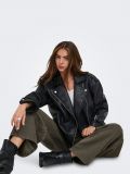 Giubbino ecopelle Only - black - 4