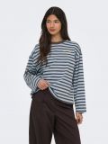 Maglia manica lunga Only - azzurro marrone - 0