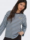 Maglia manica lunga Only - azzurro marrone - 2