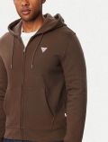 Maglia in felpa zip cappuccio Guess Jeans - caffe' - 1