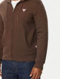 Maglia in felpa zip cappuccio Guess Jeans - caffe' - 2