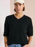 Pullover traforato con maniche a tre ... - green - 0